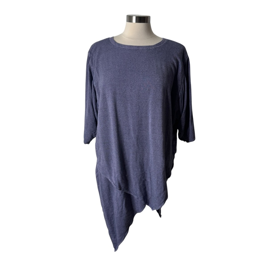 Tienda‎ Ho Handwoven Asymmetrical Purple Top Womens One Size